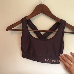 Under Armour Purple Shiny Sports Bra